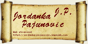 Jordanka Pajunović vizit kartica